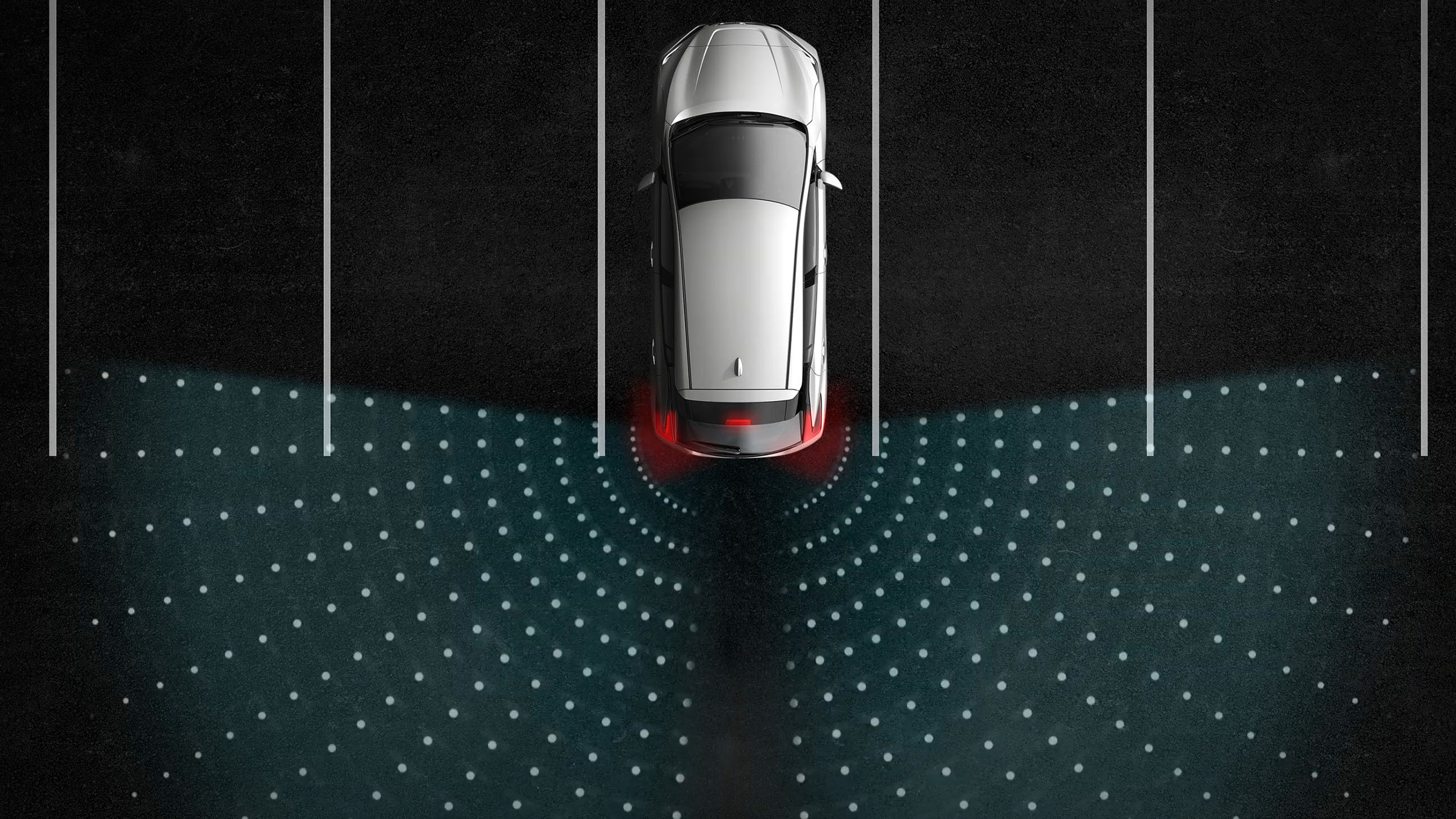 Rear cross traffic alert illustration