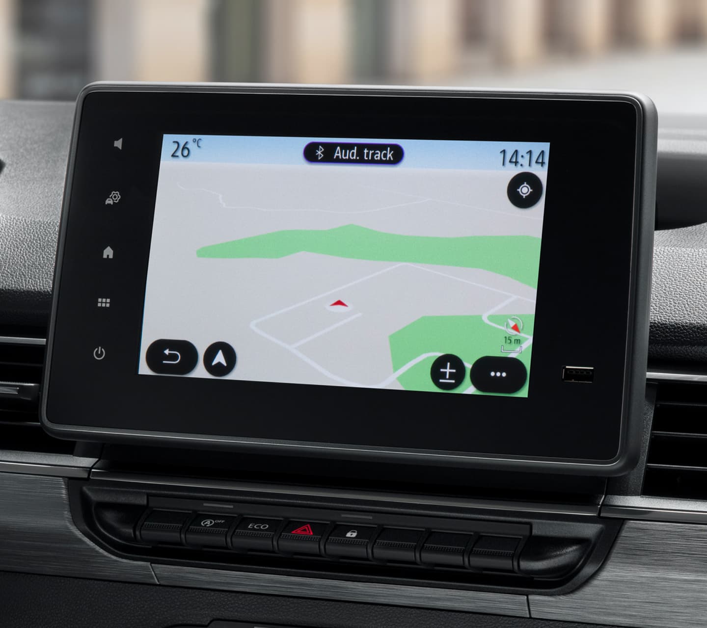Nissan Townstar Van : NissanConnect screen with a part of the dashboard